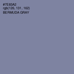 #7E83A2 - Bermuda Gray Color Image